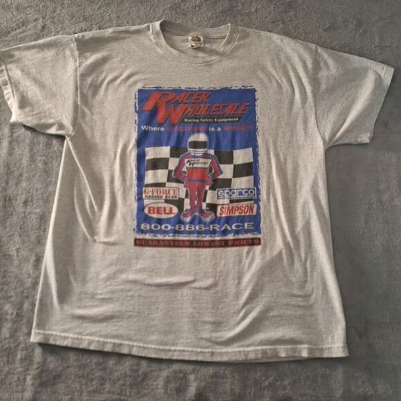 Vintage Racer Wholesale T-Shirt XL Cotton Blend "Where Everyone Is A Winner" - Picture 1 of 7